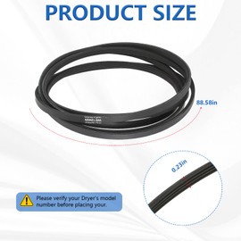 WE12M29 Dryer Drum Drive Belt Compatible with GE & Frigidaire dryers Replaces WE12M22 WE120122 WE12M0022 AP4565702 PS3408299 134163500 Washer drive belt