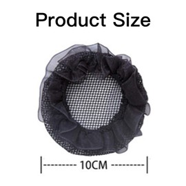 5 Pcs Ponytail Net Drawstring,Invisible Thick Hair Mesh,Elastic Hair Nets, Resuable Black Bun Nets, Holder Caps Hair Bun Net for Women, Hairnets for Dance Ballet Wig Catering Bun and Hair Fixing