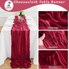 2Pack Burgundy Cheesecloth Table Runner 10FT Gauze Cheese Cloth Table