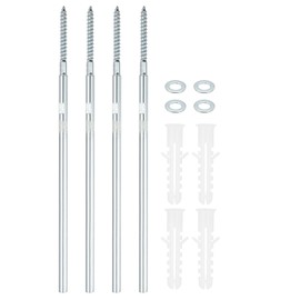 PATIKIL Floating Shelf Invisible Support Bracket 10", 4 Pcs Carbon Steel Hidden Brackets, Blind Shelf Supports with Shelving Mounting Hardware for Floating Wood Shelves, Silver