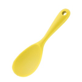 uxcell Silicone Soup Ladle Spoon 8.7 Inch Heat Resistant to 450°F One Piece Design Restaurant Kitchen Cooking Utensil for Serving Soup Yellow