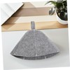 ORFOFE 2pcs Thickened Felt Sauna Hat Comfortable Grey Bathing Headwear