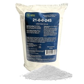 Supply Solutions 21-0-0-24S Ammonium Sulfate for Deep Green Plants - Soil Acidifier for Blueberry Blooms, Azalea and Magnolia Tree Fertilizer - Sulfur for Plants Nitrogen Fertilizer (50 Pounds)