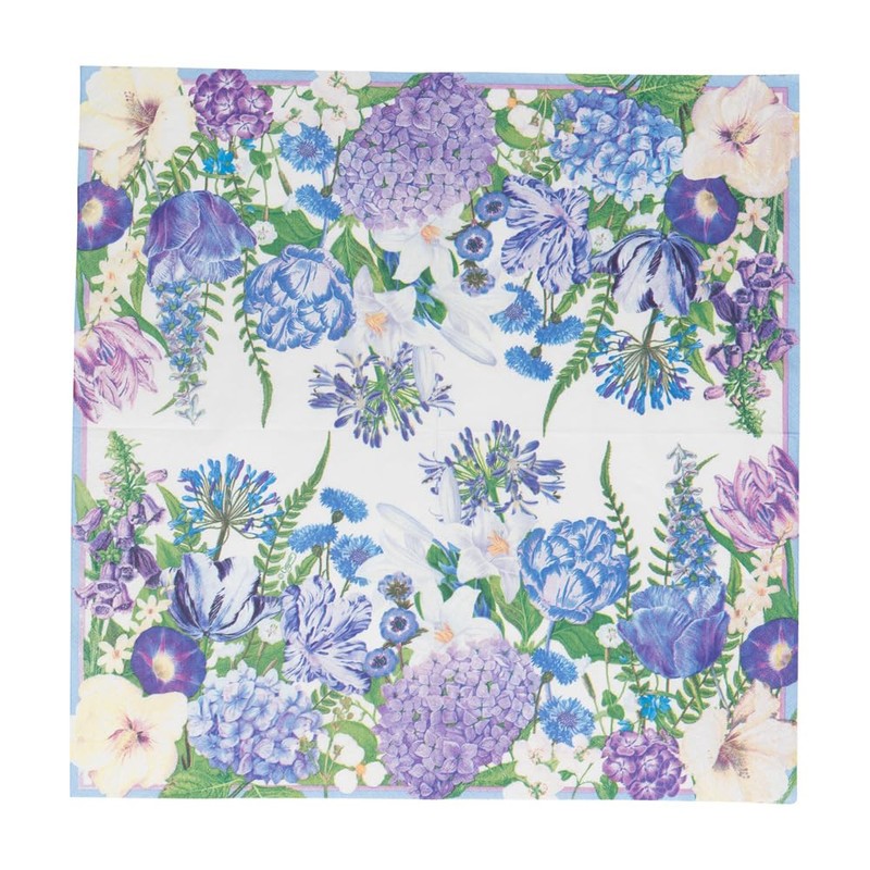 Caspari Shades Of Blue Dinner Napkins - 20 Dinner Napkins