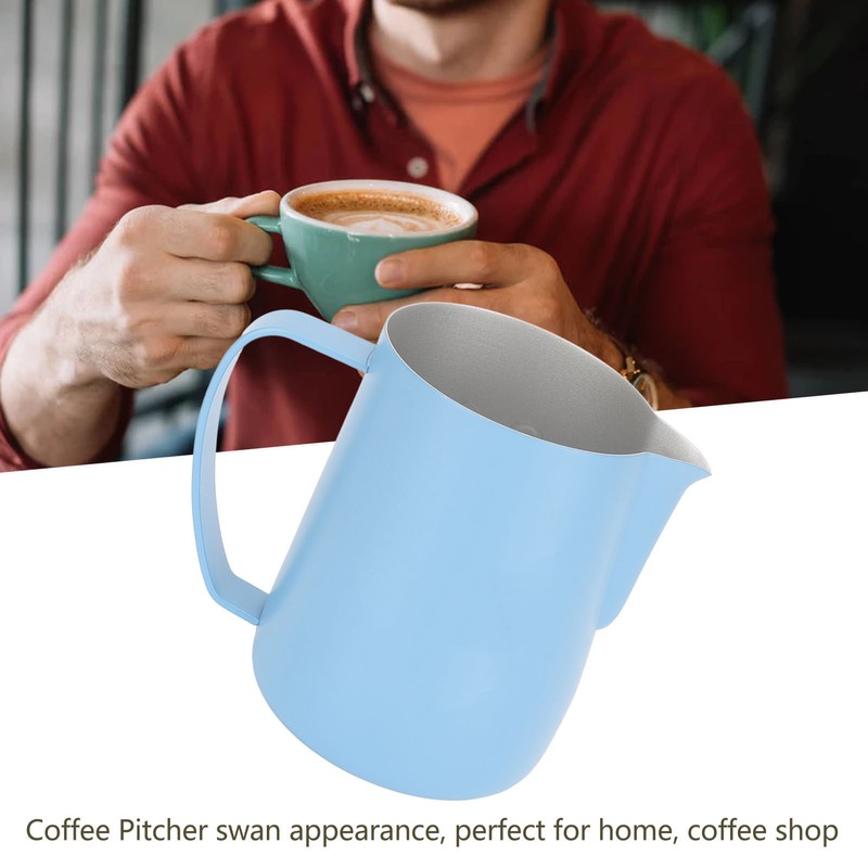 600ml Milk Frothing Pitcher Coffee Steaming Pitcher Stainless Steel Milk