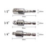Universal Joint Oscillating Socket Adapter Set, Insertion Angle, 1/2, 3/8,
