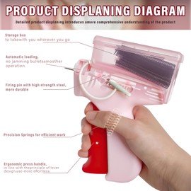 Professional Stitch Gun for Retail & Home Use- Mini Stitch Gun with Storage Box,Includes 1200 Fasteners, Ideal for Clothing Repairs, Bed Spread Fixing, Tagging, and Garage Sales （7-Piece Set）