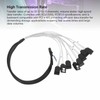 MCIO 8i to 8xSATA3.0 Cable 19.7 Inch Silver Plated OFC