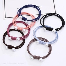 Pearl Bell Knot Hair Tie (Sold by the 1P unit) / 진주 방울 매듭 헤어 머리끈 (1P 단위 판매)
