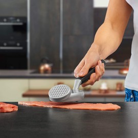 Lurch 240310 Tango Fleischklopfer aus Edelstahl und Kunststoff, 7 x 13 x 27 cm, Schwarz