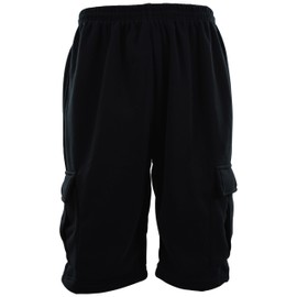 Mens Cargo Sweat Shorts (M up to 5XL) (XL, 352-Black)