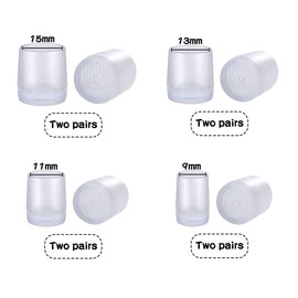 Jagowa 8 Pairs High Heel Protectors Anti-Slip Rubber Heel Covers Repair Replacement Caps for Outdoor XS, S, M, L (Transparent)
