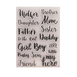 Mother's Day phrase cards rubber clear stamp for card making