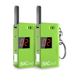 BACtrack Keychain Breathalyzer - Green (2 Pack) | Ultra-Portable Pocket Keyring Alcohol Tester for Personal Use