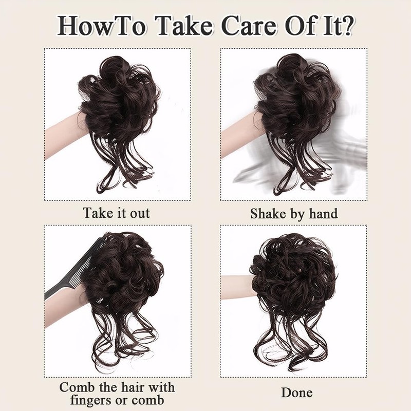 XFSRG Clip-In Real Hair Wig Pods Cushion Hair Long Beard