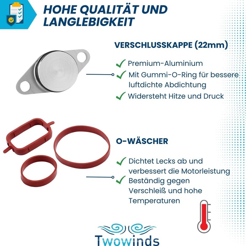 Twowinds - Anti-interference kit 4 input valves (22 mm) +