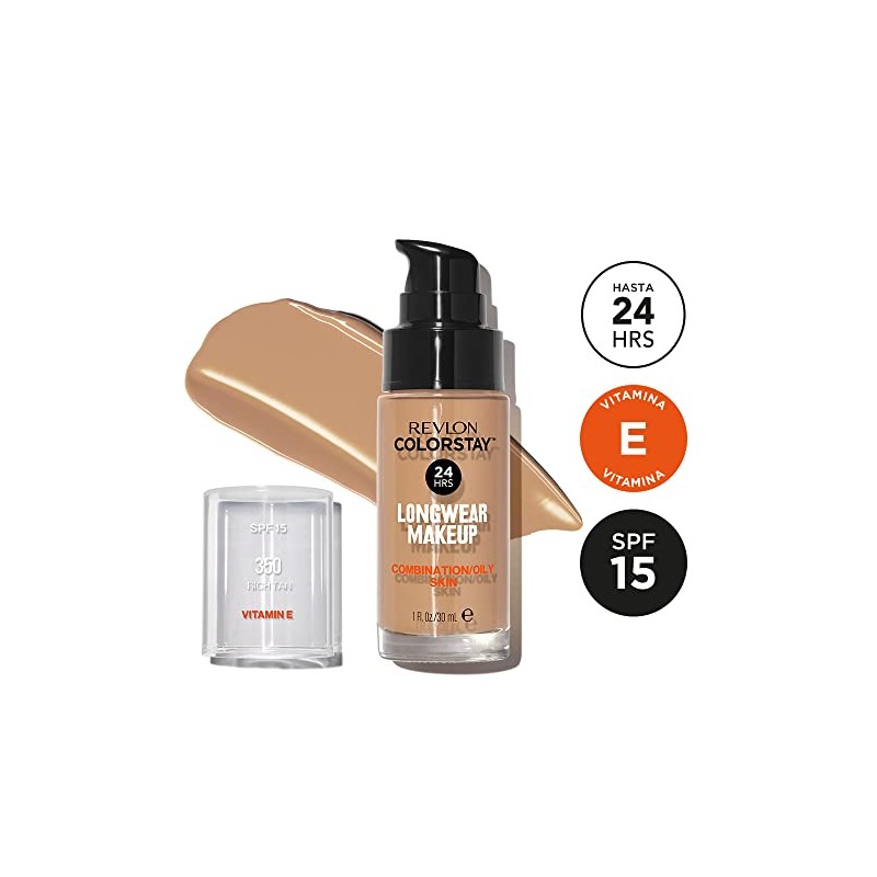 Revlon Base de Maquillaje ColorStay Make Up Cutis Mixto/Graso, Rich
