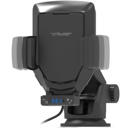 Kashimura NKW-48 Wireless Charging & Electric Holder with Bluetooth FM Transmitter/Hands-free Calling