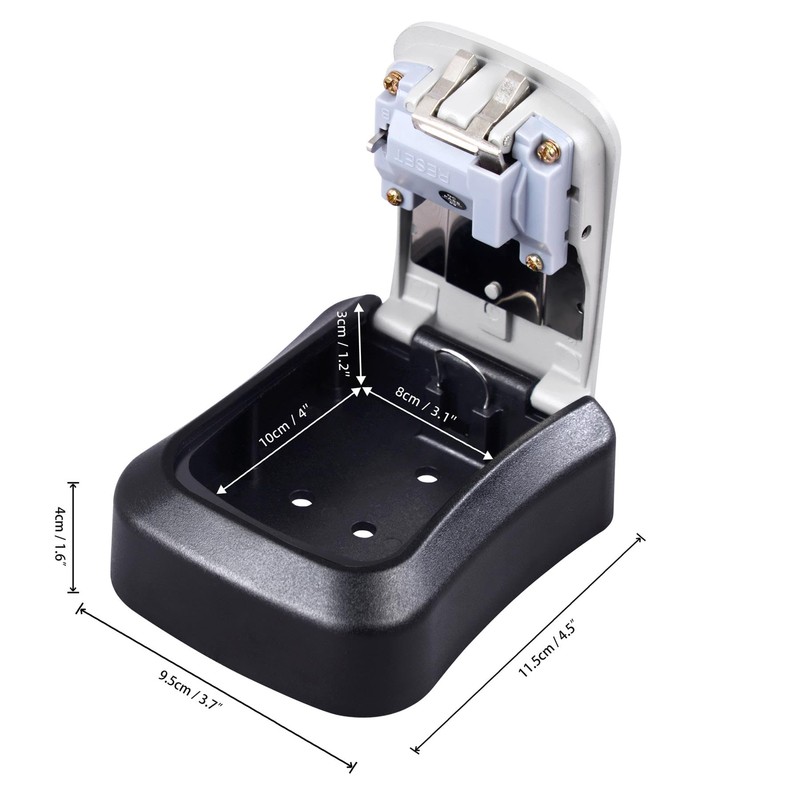 igadgitz home U7265 Wall-Mounted Outdoor Key Safe with 4-Digit Combination