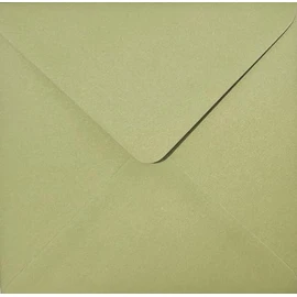 Sage/Olive Green Square 155mm x 155mm (6" x 6") Envelopes x 12