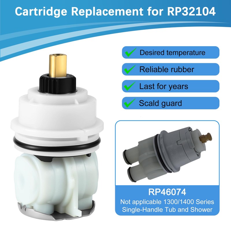 2 Pack RP32104 Shower Cartridge Replacement, Compatible with Delta Monitor