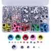 HappyHome Doll Eyes, Moving Eyeball Stickers, Set of 1,500, Round,