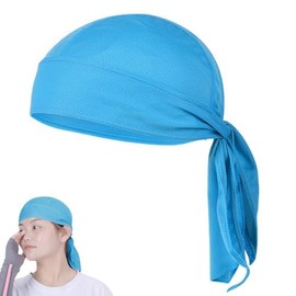 Cycling Headband Bicycle Sweat-Wicking Cap Beanie Cap Cycling Headscarf Headband Quick-Dry Pirate Hat Beanie Hat for Outdoor Blue (AU, Alpha, One Size, Blue)