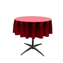 New Creations Fabric & Foam Inc, Polyester Poplin 36" Round Tablecloth for 24" Round Small Coffee Table with 6" Drop (Cranberry)