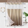 TWLSNCD No Hook Shower Curtain and Liner Set, Ombre Brown
