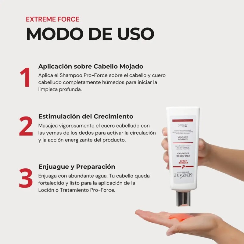 Senzáre Extreme Force Shampoo Anticaída 1L