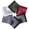 Nymora 6-Pack Paisley Bandana Set - 100% Cotton Kerchiefs in