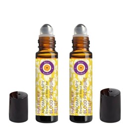 Deve Herbes HIGH Blood Pressure Relief - Aromatherapy Essential Oil Blend of Vetiver, Clary Sage, Ylang Ylang & Geranium Essential Oils (Pack of Two) 10ml X 2 (0.66 oz)