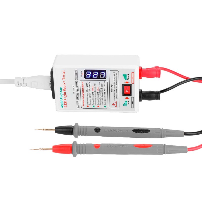 Precise Values LED Light Tester Dual Insulation Design High Brightness