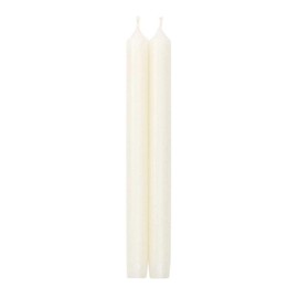 Caspari Straight Taper Candles in White - 2 Packs of 2