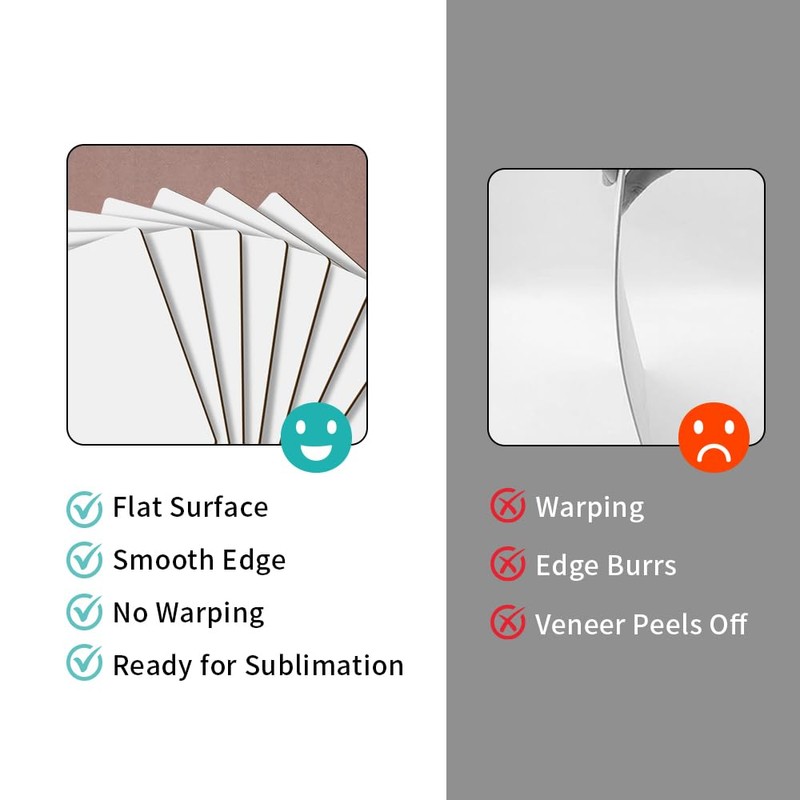 PYD Life 24 Pack Sublimation MDF Board Blanks Sheets Bulk