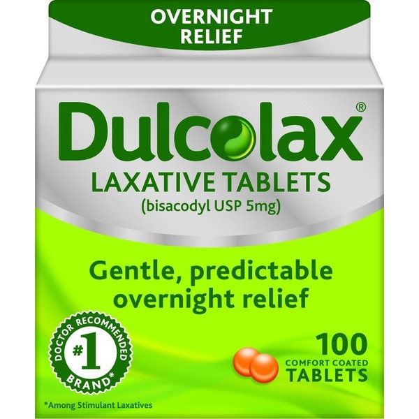 Dulcolax 5 mg Laxative Tablets for Constipation - 100 ea