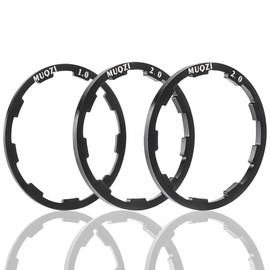 Kigauru 3pcs Bike Spacer Sprocke Spacer Aluminum Alloy 1mm / 2mm / 2mm Bike Flywheel Hub Spacer Lightweight Tower Base Bracket Axle Washer