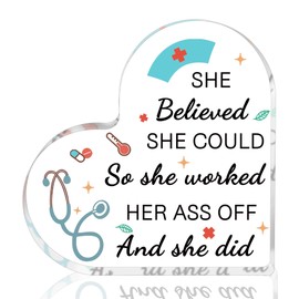 Nurse Gift RN Gifts for Nurses Female Acrylic Home Office Decor for Women Birthday Christmas Thanksgiving Day Gifts for Nurse Graduates Nurses Week Gift BSN Graduation Presents