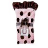 Max Daniel Plush Dots Security Blanket (Choco-Pink Dots)