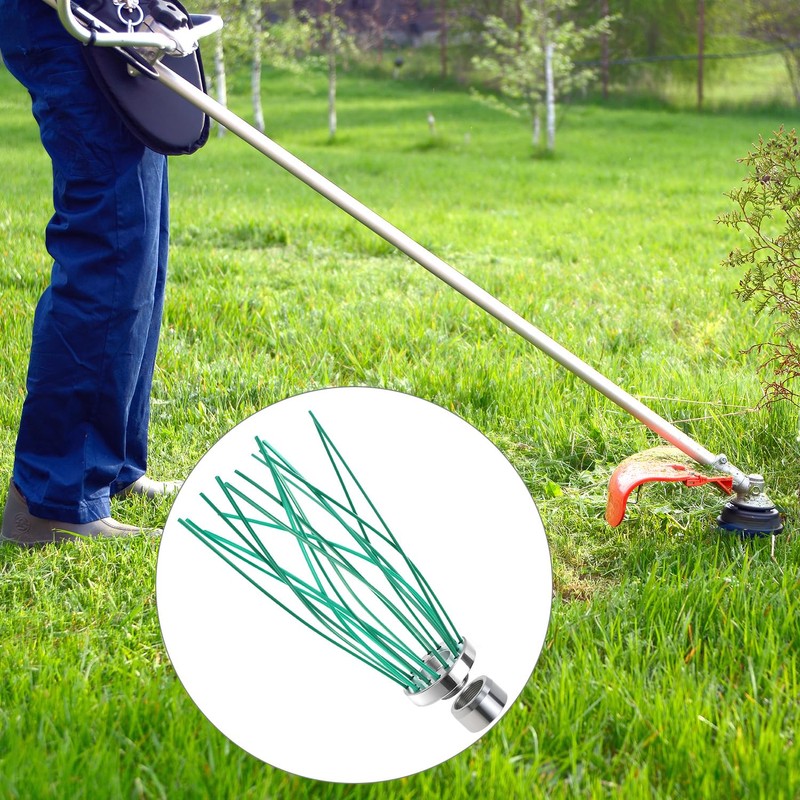 QWORK Weed Brush Cutter, Aluminium Wild Herb Brush with 32