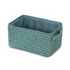Compactor Rectangle Storage Basket with Pull Handle, Woven Storage Box