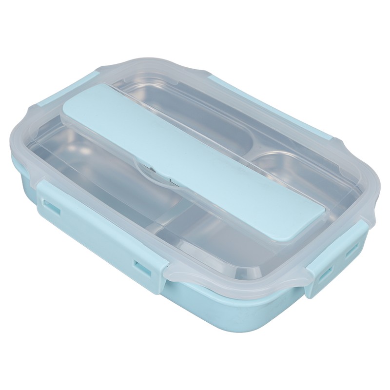 Thermal Insulation Bento Lunch Box 3 Grids Leakproof 304 Stainless