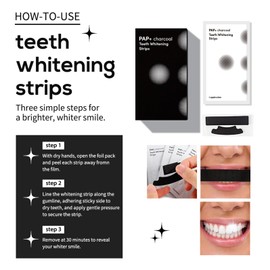 Bamboo Charcoal Teeth Whitening Stickers – 14 Stück – Natürliches Aufhellungsset Mit Aktivkohle Für Weiße Zähne, Entfernt Verfärbungen, Einfache Anwendung, Lang Anhaltende Ergebnisse