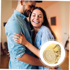 2st Ringuhr Quarz-fingeruhr Paare Fingerringe Für Geschenk Für Bewegungsring Uhr Geschenke Für Persönlichkeit Fräulein Fall Normaler Glasspiegel