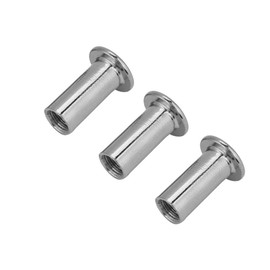 M8 Barrel Nut Plated Sleeve Nut M8 Stainless Steel Plated Flat Nuts Hex Nut Round Head Sleeve Furniture (M8 x 15 (Pack of 30)