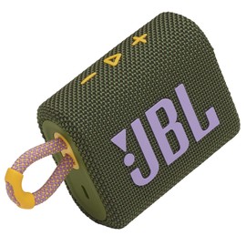 Bocina JBL Go 3, bocina Bluetooth portátil impermeable IP67 a prueba de polvo para exteriores (verde)