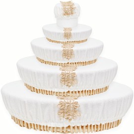 Reusable Bowl Covers, 5 Size Stretch Cloth Bowl Covers for Bread Proofing, cloth Fabric bowl Cover for Food Fruits Leftover (G)