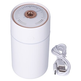 Air Humidifier Mini Portable Colorful LED Light 2 Modes Air Filter with USB Cable for Car Home OfficeWhite