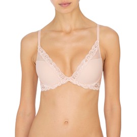 Natori Women's Feathers Contour Plunge Bra, Cameo Rose, 34B