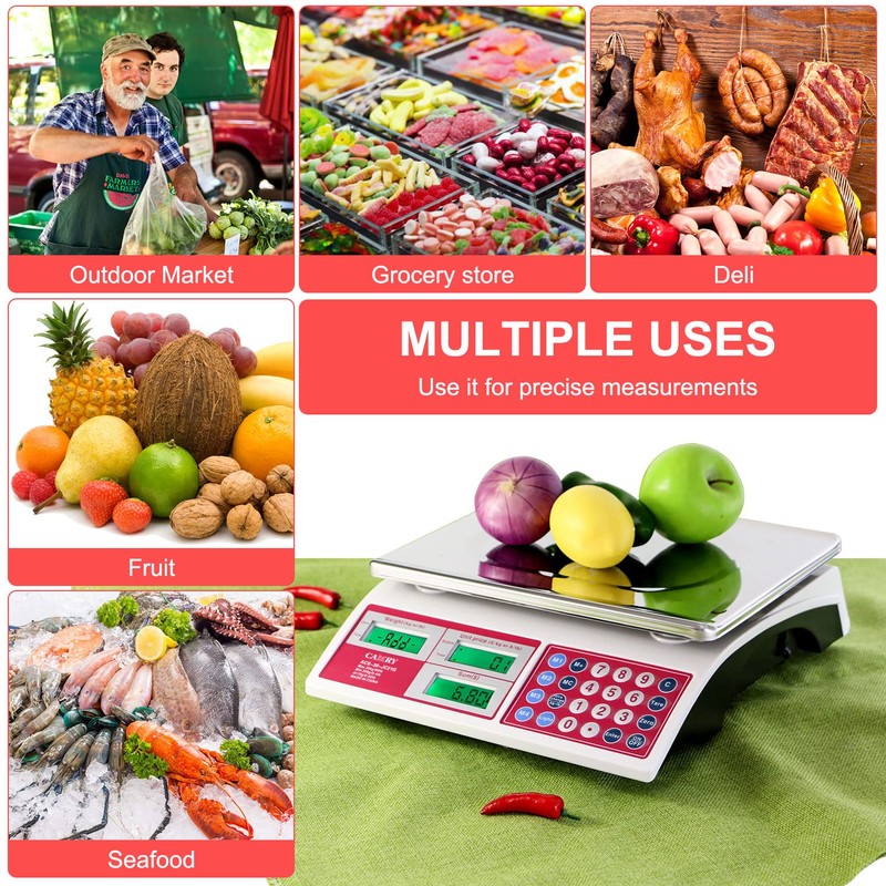 CAMRY Digital Price Computing Scale 66lb/30kg Commercial Produce Scale with